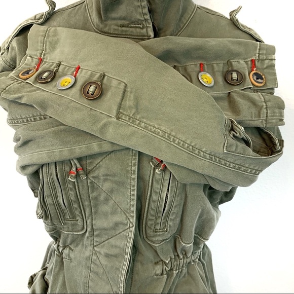 Sam Edelman Army Green Military Jacket - Picture 6 of 8